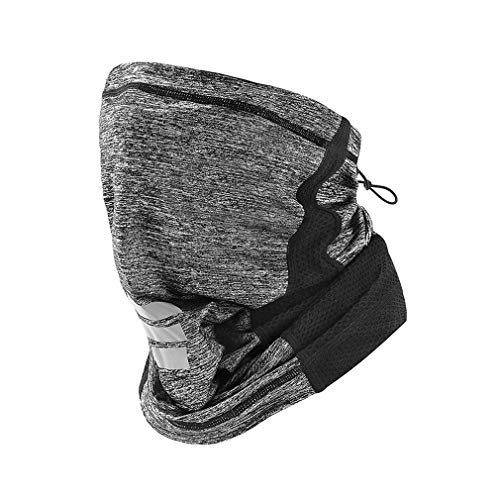 ZTGL Foulard Multifonctions Magic Bandeau Bandana écharpe Anti-Insectes UV pour Le Ski, la Course à Pied, Le Cyclisme et la Moto,Gris Cover