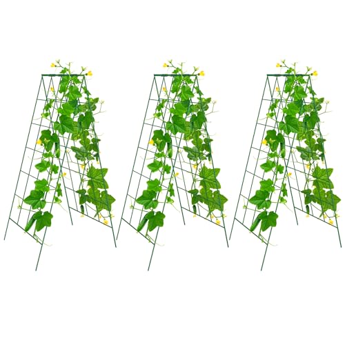 Green PREMILITY three-panel foldable trellis set — shows the matching panels that cover multiple beds