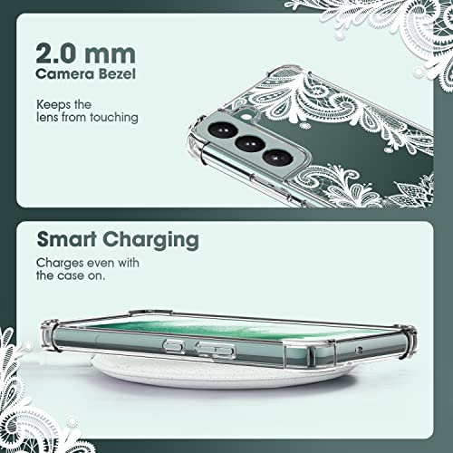 Cutebe Cute Clear Case For Samsung Galaxy S22 6.1 Inch 2022 Released, Shockproof Series Hard Pc+ Tpu Bumper Protective Cover For Women, Girls #TOP2