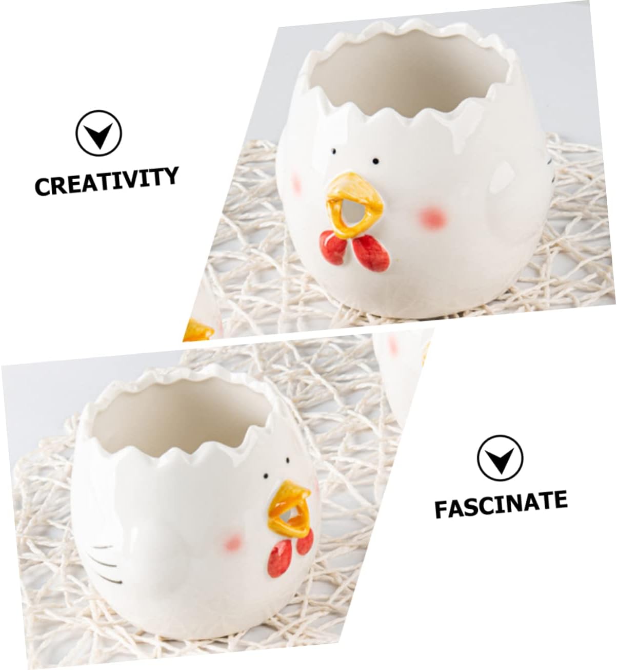 STOBAZA Chick Egg White Separator Ceramic Egg Yolk Filter for Kitchen Use Effortlessly Separate Egg Whites From Yolks for Baking and Cooking Easy to Clean and Use