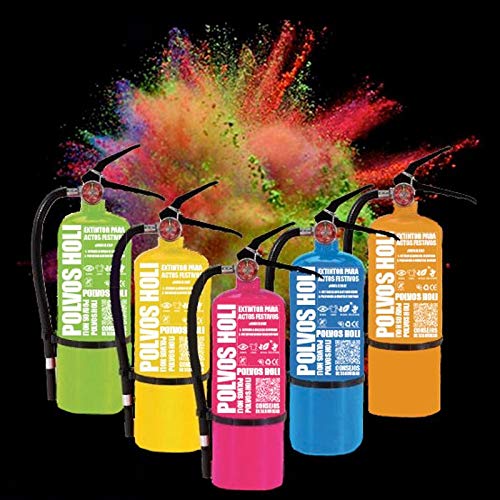 Grupo TodoLuminosos - Extintor de Polvos Holi de Colores 1 KG (Azul) Cover