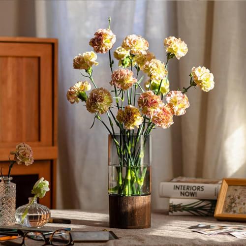 Vase en verre pour fleurs grand modèle cylindrique de table - 6