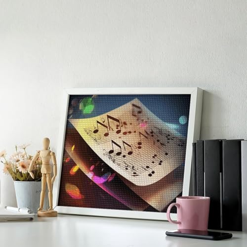 Art diamant carré complet adultes motif mélodie et notes flottantes - 4