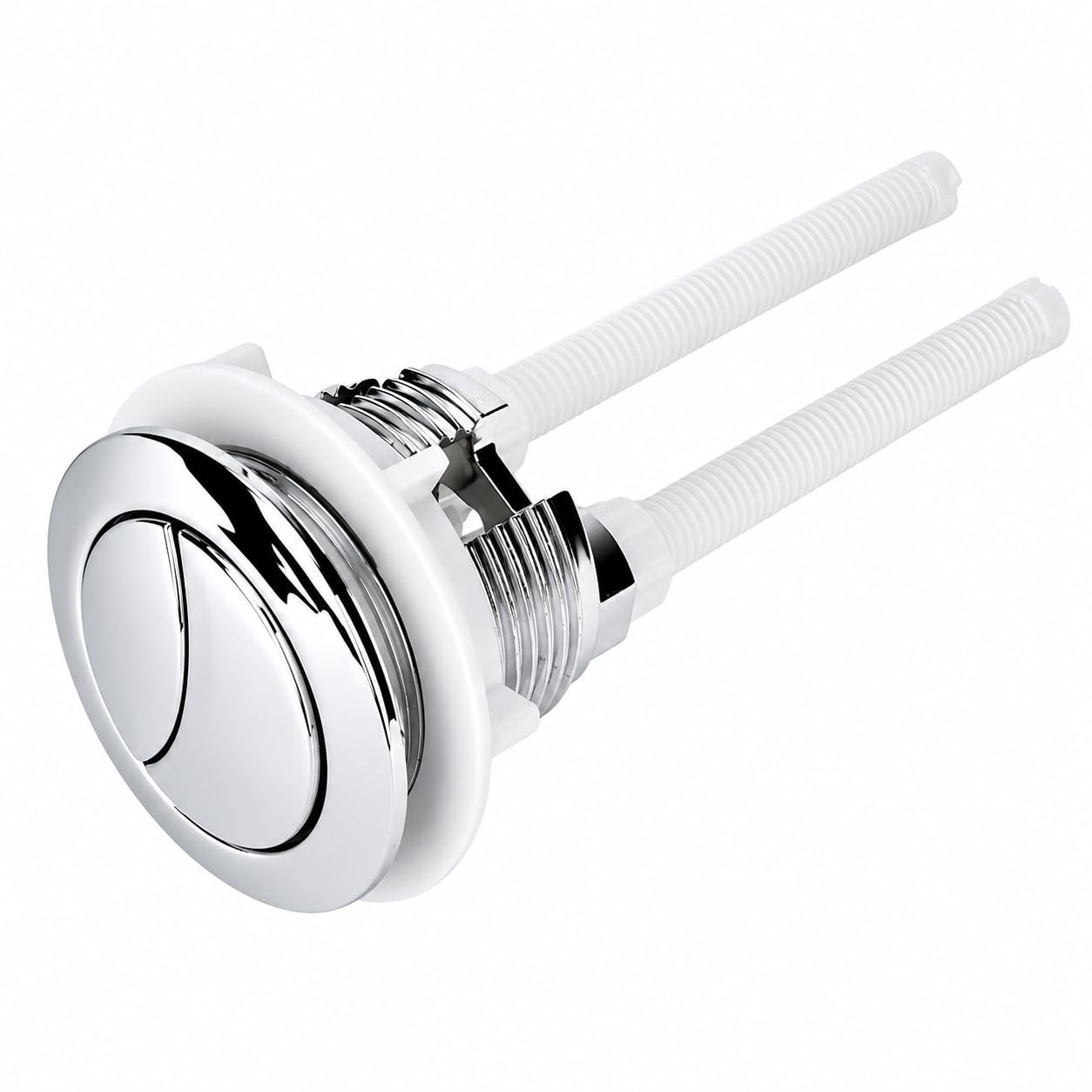Universal Toilet Push Button Flush Replacement 38–42mm, Chrome Dual Flush Button for Toilet Cistern, Durable ABS & 304 Spring Toilet Flush Button for Easy Bathroom Toilet Button Flush (1)