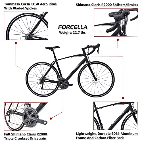image for Tommaso Forcella Sport Performance Aluminum Road Bike - Carbon Shimano