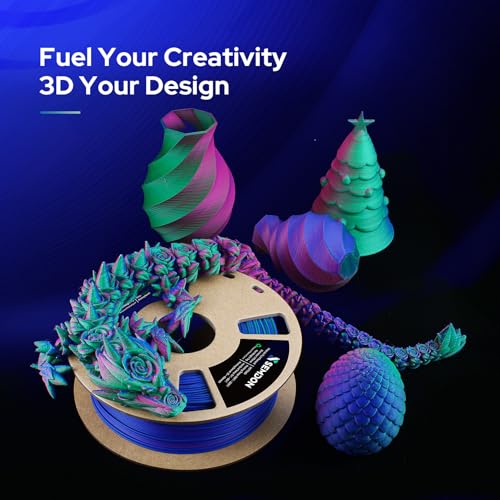 Image of 2026 NEW PLA Filament 1.75mm - Semdon 3D Printer Filament Matte Tricolor Filament 1KG,Red Blue Green