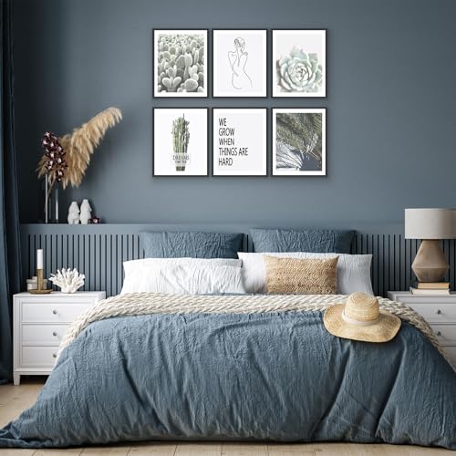 Décoration murale salle de bain avec feuilles vertes