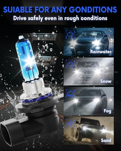 Image of Compatible with Chevrolet Volt 2011-2015 Halogen Headlight Bulb Combo - 185% Brighter 5000K White High /Low Beam, Plug and Play, 2-Pack