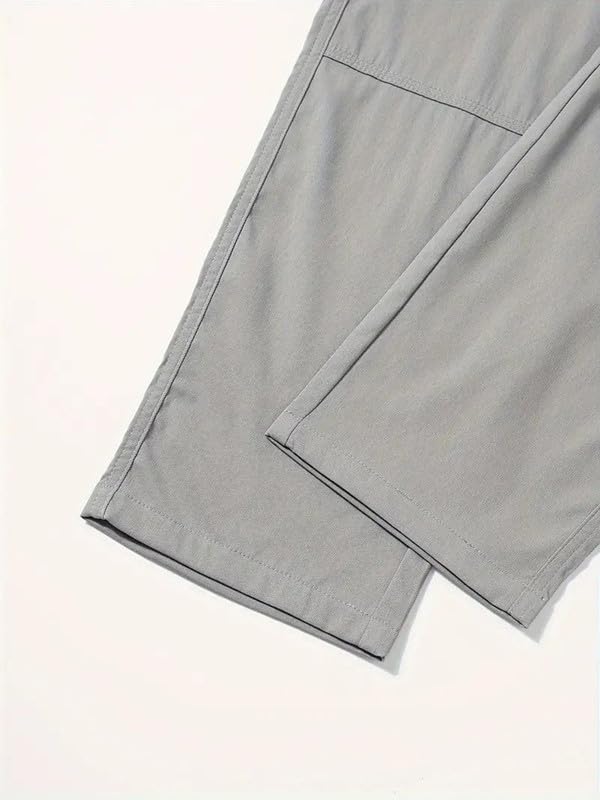 Image of Men's Casual Cargo Pants | Regular Fit Multi-Pocket Trousers-
