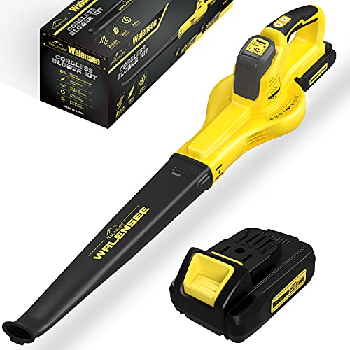 Leaf Blower - 20V Cordless Leaf Blower with Lithium Battery & Fast Charger Included, Electric Leaf Sweeper for Lawn Clean, Lightweight Garden Power Tool for Grass Clipping, Patio, Garage, Driveway