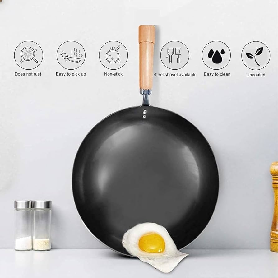 ノンスティック中華鍋 大きめ*4 Amazon｜HexClad ハイブリッド ノンスティック 中華鍋 【26cm