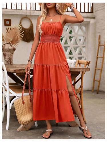 Image of BEAUDRM Women's Summer Maxi Dresses Boho Dresses Beach Vacation Sundresses | Fall Wedding Guest Dress, Summer Dresses for Women, Vacation Summer Outfits, Flowy Dresses