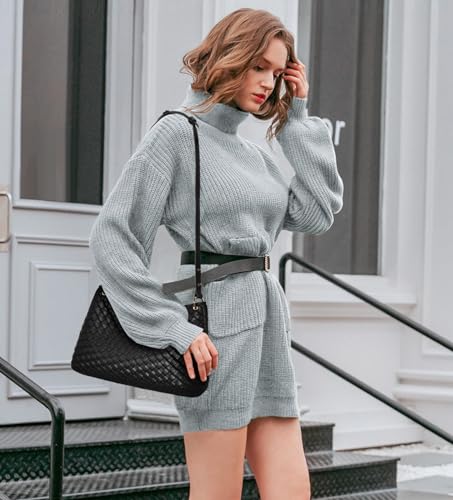 Bolso tejido para mujer pequeño tipo hobo miniatura 3