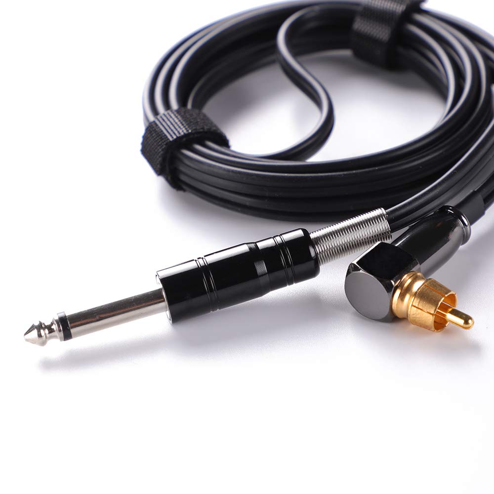 HAWINK Rotary Tattoo Machine Pen Spare Power Cord RCA Connector（Black） P315C-1
