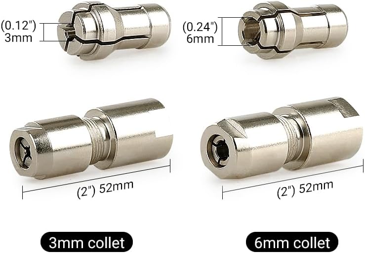 LOZLIN Angle Grinder Modified Adapter 5/8-11 Thread Straight Grinder Chuck Converter Heavy Duty Power Tool Accessory for Grinding Polishing Metalworking, 3/6mm-Silver