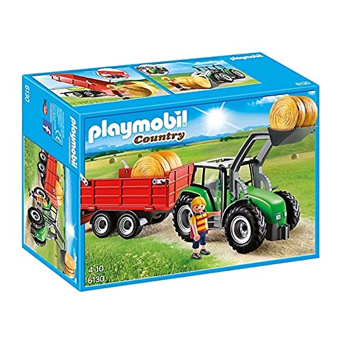 PLAYMOBIL 6130 Großer Traktor mit Anhänger