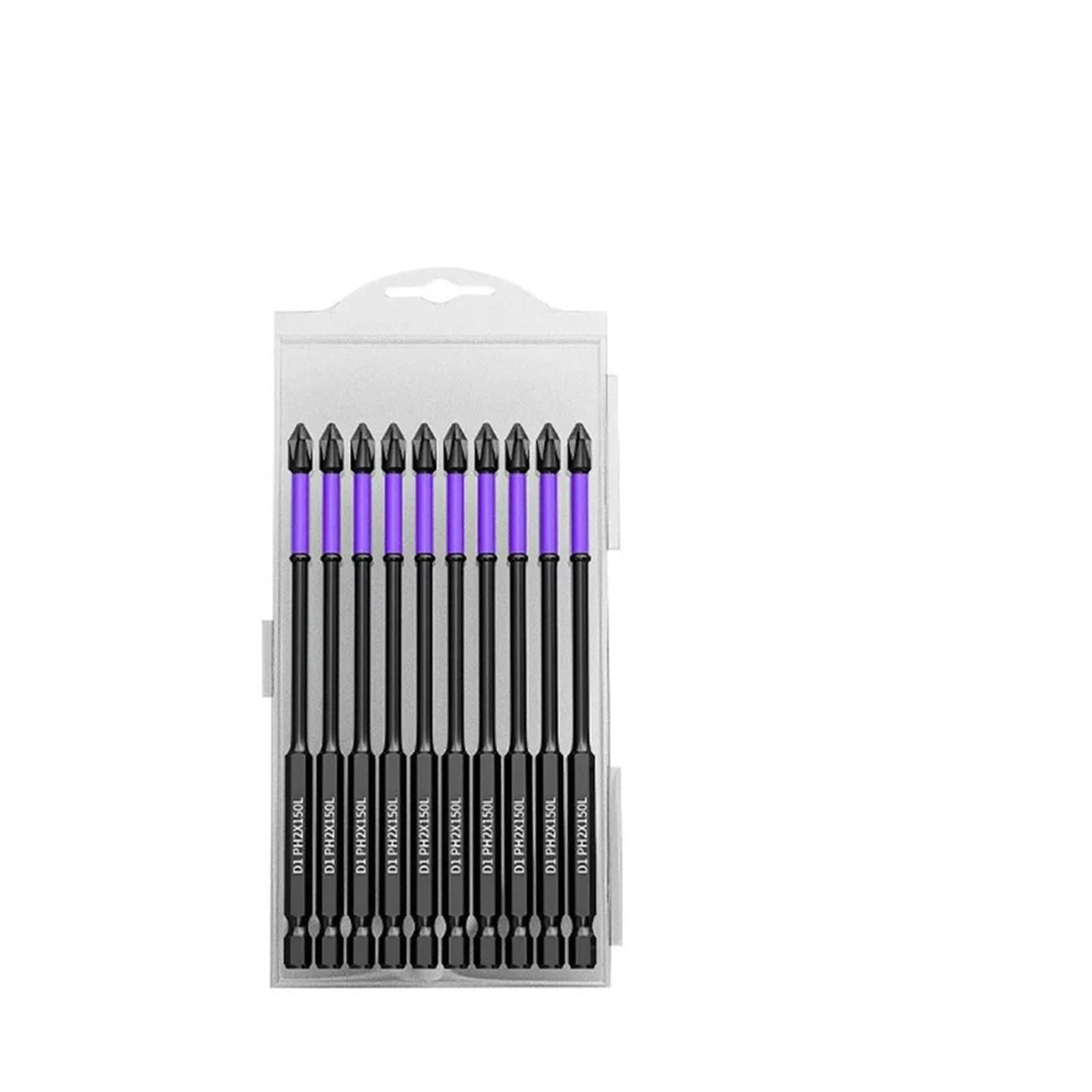 Cacciavite 10/20 pz antiscivolo magnetico testa lotto cacciavite a croce in lega di acciaio PH2 25/50/65/70/90/150mm punte da trapano a percussione(150mm)