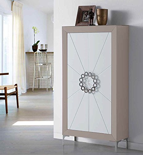 Mueble Auxiliar - Taquillones/Zapateros Modernos - Monaco Plus Alto Arcilla/Blanco