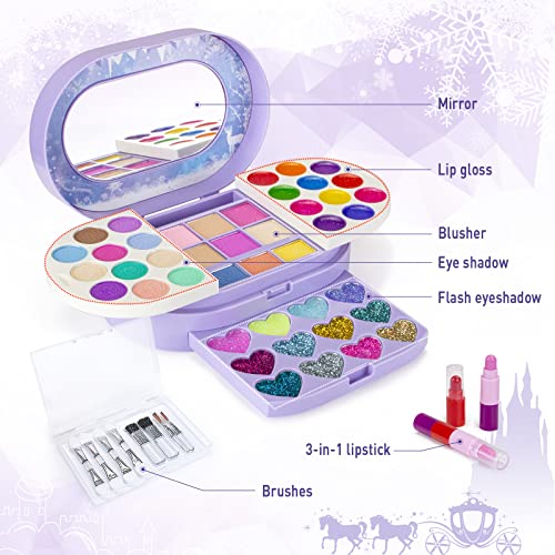Tomons Kids Makeup Kit For Girls - Real, Non Toxic, Washable Make Up Toys For Girls Kids Princess Toys Pretend Play Set #TOP2