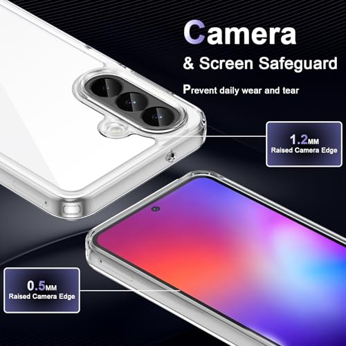 Image of Case for Samsung Galaxy A27 5G, Military Grade Drop Protection Phone Case, Yellowing Resistant, Anti-Scratch Hard PC Back, Shockproof Hard Ultra-Thin Protective Cover, Clear
