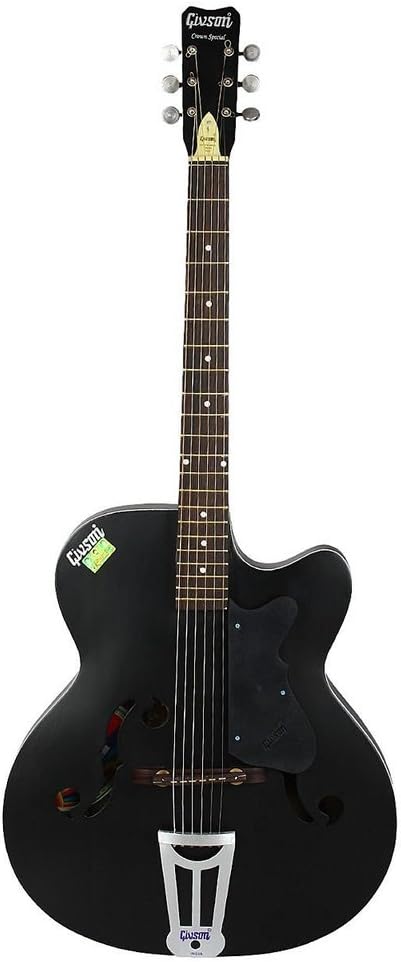 Givson Crown Special 6-Strings,Frets 21 Acoustic Guitar Right-Handed Matt with Cover/Bag (Black) - Set of 4 Picks