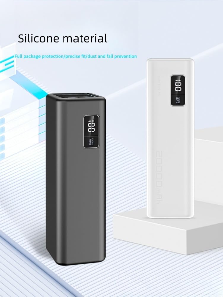FTRONGRT Silikon-Hülle Für CUKTECH 15 Powerbank – Staubdicht, Stoßfest, Mit Präzisem Schnitt (schwarz)