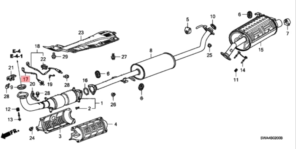 Genuine Honda 36531-RZA-013 Air Fuel Ratio Sensor