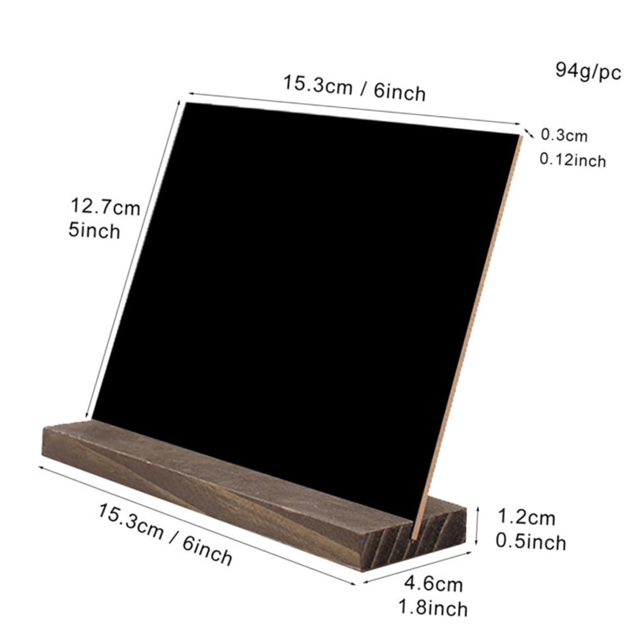 ERINGOGO Mini Double Sided Tabletop Chalkboard Signs with Rustic Wood Base Stands for Weddings Parties Cafe Menus and Crafts Wipeable with Liquid Chalk Markers