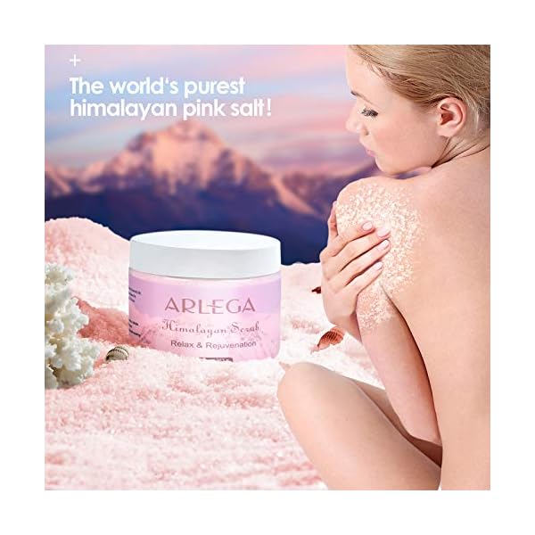 Body Scrub, Himalayan Salt with Strawberry and Coconut Oil, Exfoliating Salt Scrub to Deep Cleansing, Scrub Away Dead Skin and Moisturize Skin, Relax and Rejuvenate Body, 10 oz (SWEET)