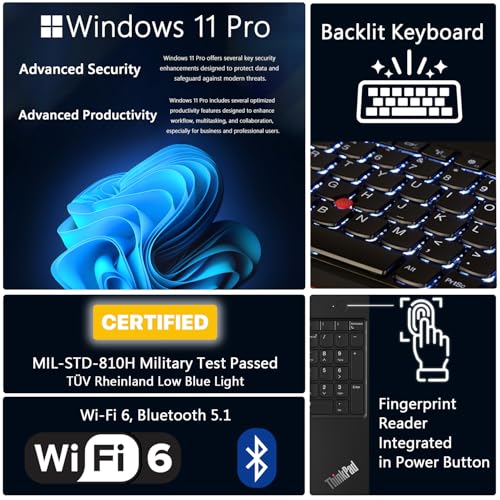 Image of Lenovo ThinkPad E16 G2 Laptop w /Backlit Keyboard, Intel Core Ultra 5 125U (>Ultra 7 165U), 40GB DDR5 RAM, 2.5TB(2TB SSD+500GB External), 16 inch WUXGA IPS Anti-Glare Display, Fingerprint, Windows 11 Pro