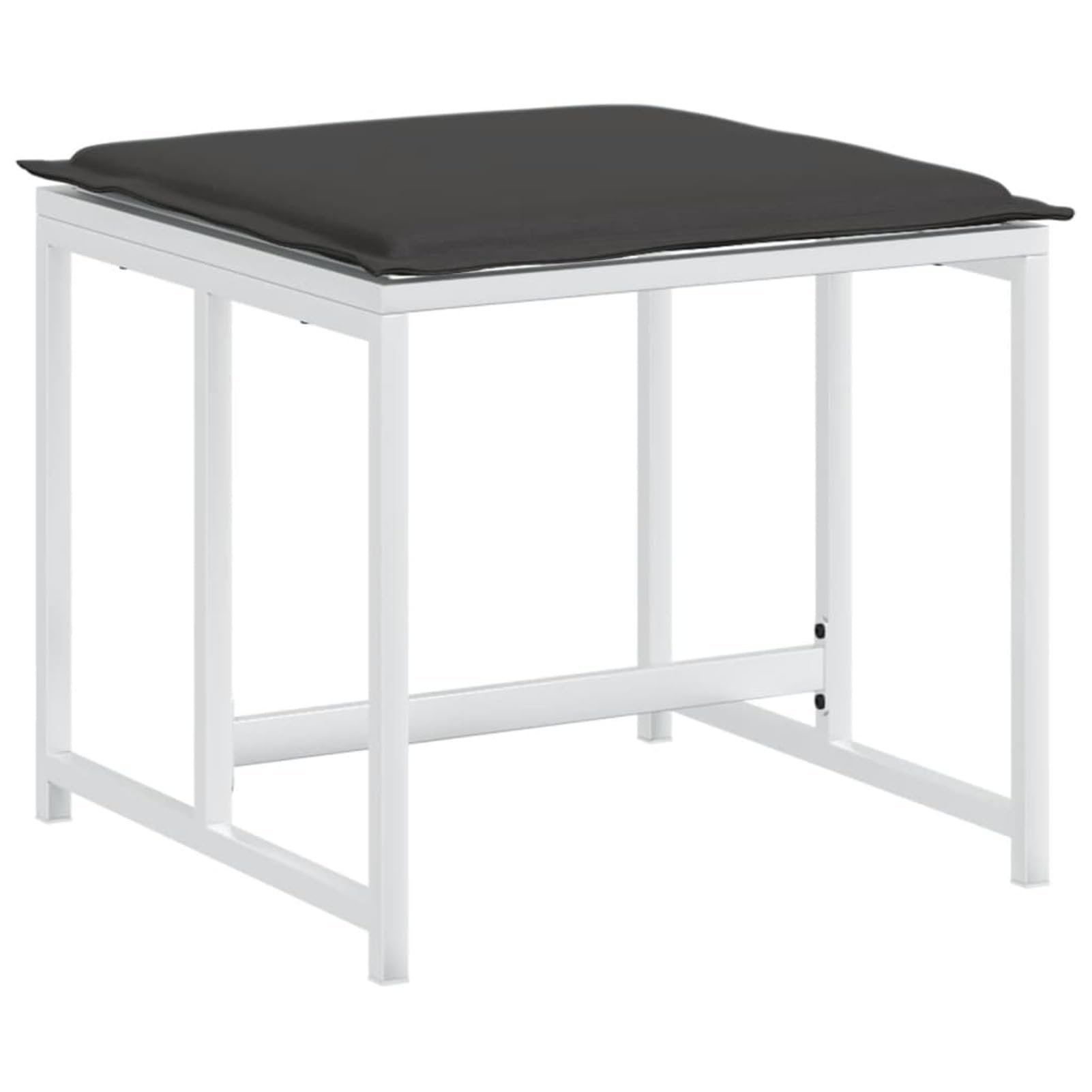 ShGaxin 3295113 - Set da pranzo da giardino con cuscini in textilene bianco, set tavolo e sedie da giardino, tavolo da terrazza all'aperto e sedie, set da giardino, mobili da esterno