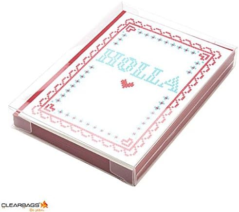 ClearBags Crystal Clear Box | 25 Boxes | Size: 5 3/8" x 1" x 7 3/8" Holds Cards | High Density PET Soft Fold Design Protects Cards, Letters, Photos | Archival Safe | FB15﻿