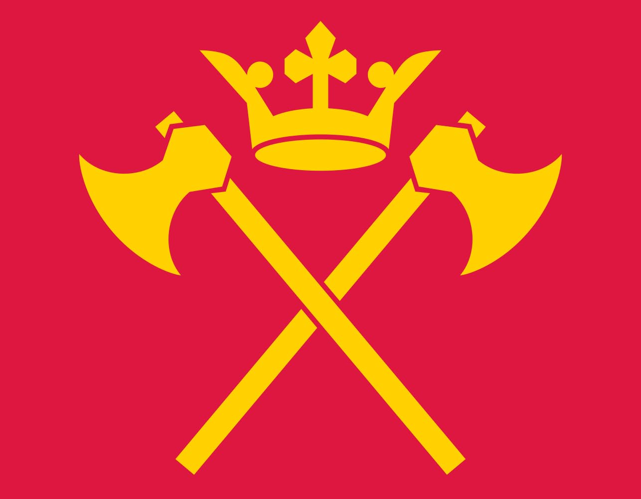 Drapeau Hordaland horizontal pour pavoiser votre jardin