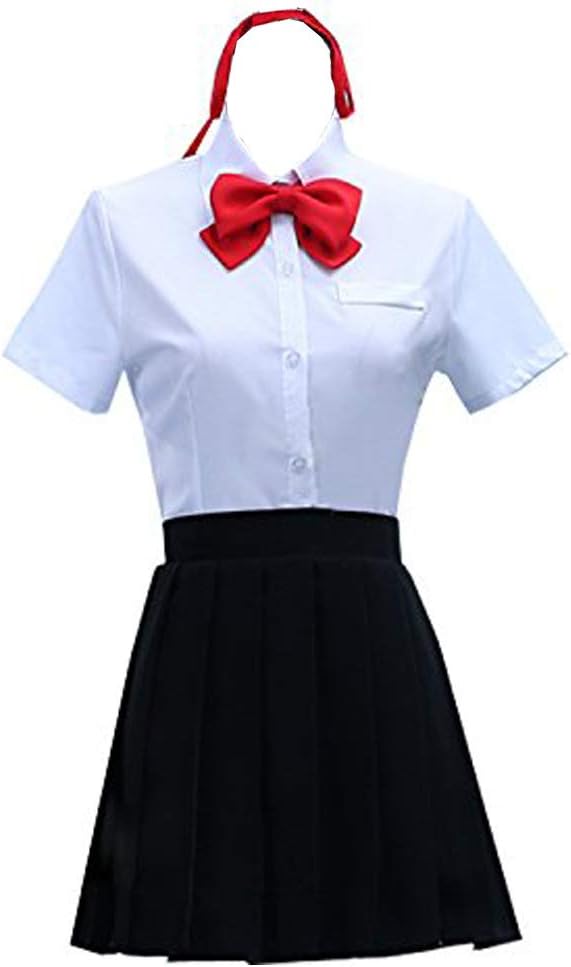 Anime Miyamizu Mitsuha Cosplay Costume Girl White School Uniform