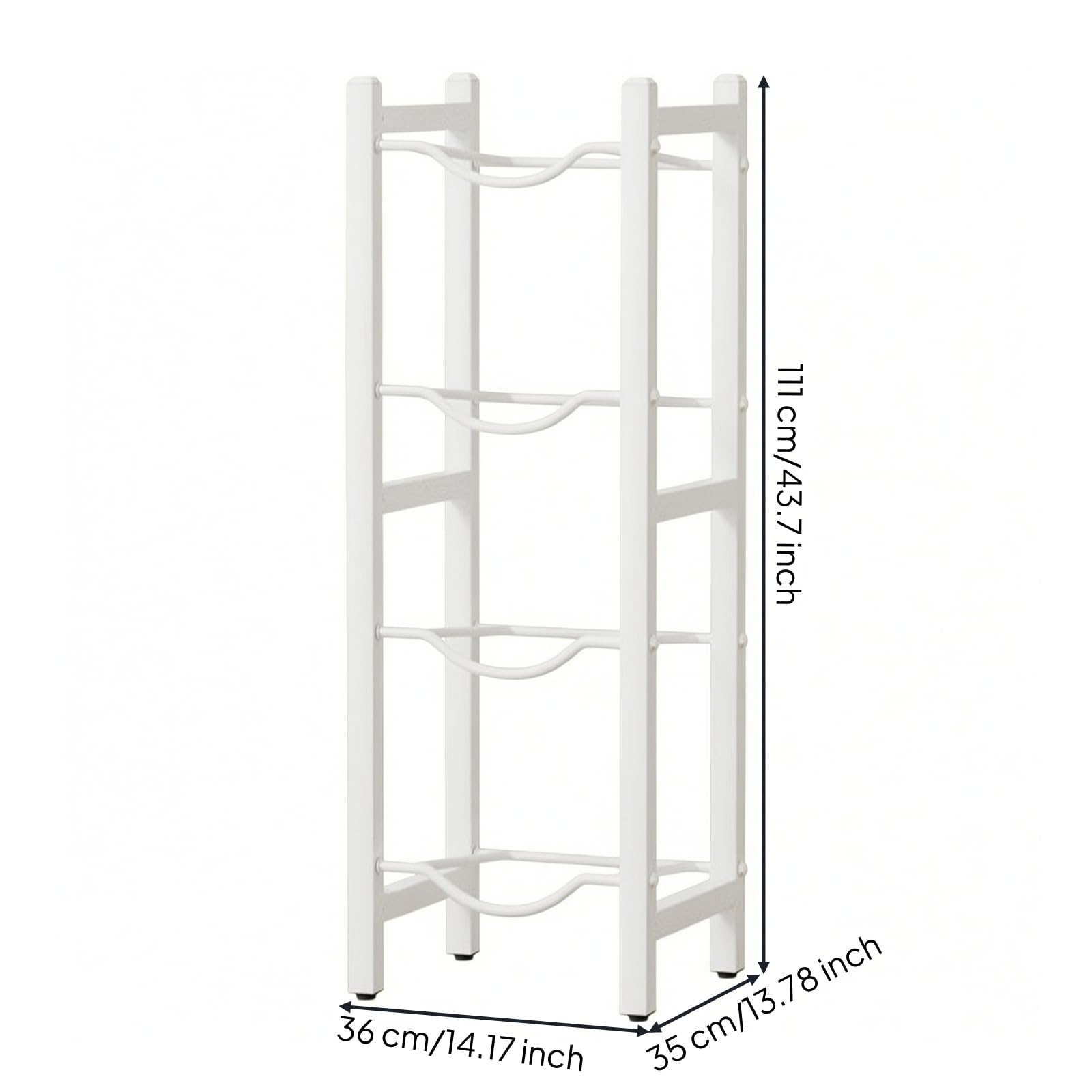 Yajuyi Garrafones Agua Ahorra Espacio | Base Rectangular Estable, Ajustable, Organizador Botellas Agua, para Oficina, Cocina, Negocio, 4 Niveles