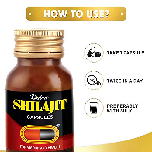 Dabur Shilajit Ayurvedic Capsules - 30 capsules | Pure Shilajit With Antifatigue , Anti Inflammatory Benefits | For Vigour & Strength | Immunity Booster | Ayurvedic Health Tonic - Image 7