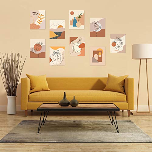 9 Stampe d'Arte Parete Linea Minimalista Boho
