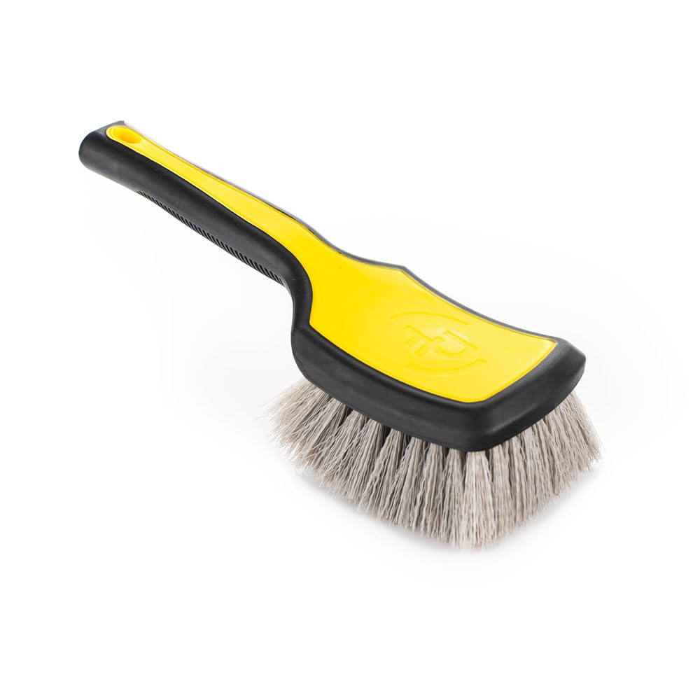 Detail Factory Live Wire - Progrip Xl Tire Brush - Ergonomic Progrip Handle - Stiff Synthetic Bristles To Cut Through Grime