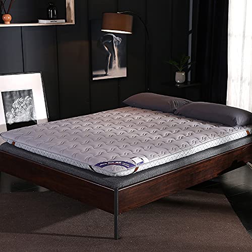 ZWDYY Colchón De Suelo Japonés Colchón De Futón, Colchón Portátil Enrollable para Invitados, Sofá Cama Plegable, Colchoneta De Tatami De Color Sólido Grueso para Dormir,B,150x190 cm (59 * 74.8 in)