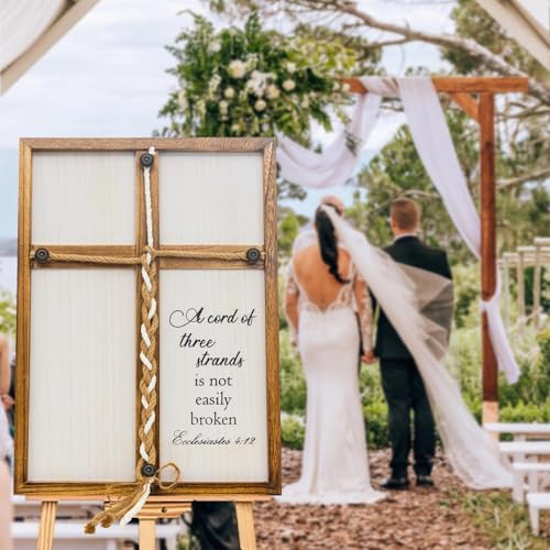 Threestrandscordweddingunitysign1622inacordofthreestrandsunityropecrossbraidforweddingceremonyideasgiftforcouplechristiansgodknotecclesiastes4912 Urban Country Home Decor Three strands cord wedding unity sign 1622in a cord of three strands unity rope cross braid for wedding ceremony ideas gift for couple christians god knot ecclesiastes 49 12 urban country home decor