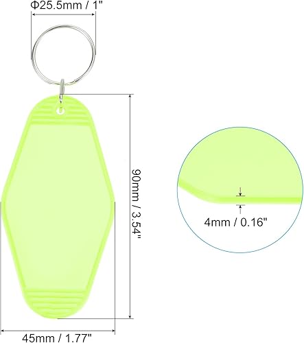 Vista 78 de PATIKIL Vintage Motel Llavero, en blanco Hotel Llaveros Llaveros