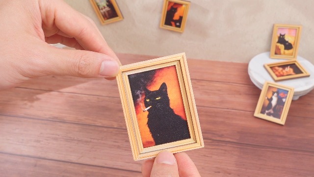 Set de 9 imanes decorativos de gato Lewtemi miniatura 7