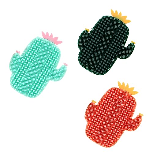 GALPADA Silicone Facial Brush Cactus Design Face Cleaner Makeup Remover Travel-Friendly