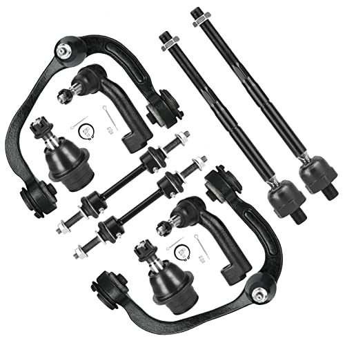 4WD Front Upper Control Arms w/Ball Joint Sway Bar Links Tie Rods Suspension Kit for 2009-2014 Ford F-150 [for 4WD; Excluding SVT Raptor Models] (10pc)