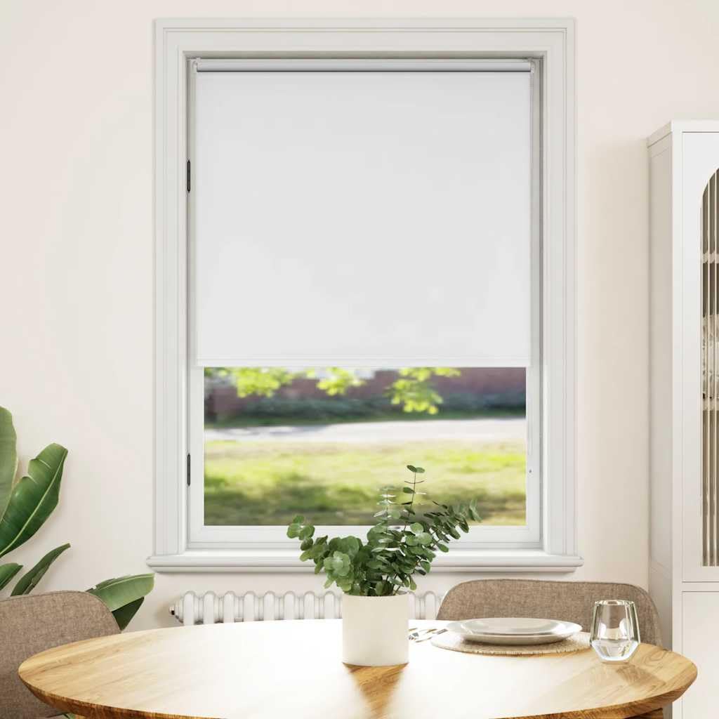 Store Enrouleur occultant 124,4 x 175 cm, Largeur du Tissu 120 cm, Blanc, Stores à Rouleau Occultant pour fenêtre Protection de Vie Privée et Soleil pour Maison, intérieur