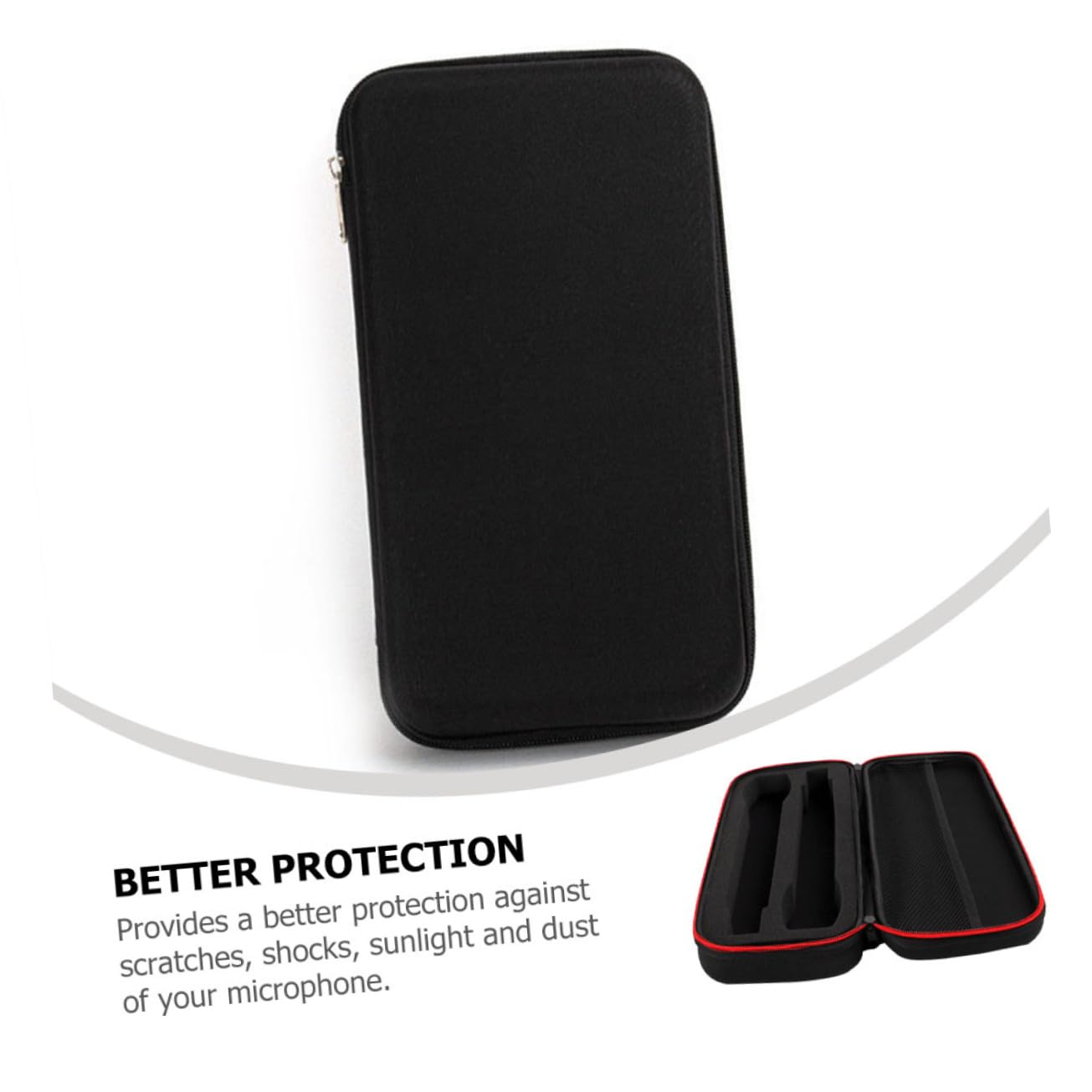 Abaodam Borsa Per Microfono Wireless Rigida Con Manico Resistente Urti E Polvere Custodia Compatta Per Microfono Senza Filo E Accessori Usb Ideale Per Karaoke Esterno