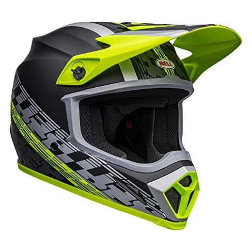 Bell MX-9 MIPS Dirt Helmet (Offset Matte Black/Hi-Viz Yellow - 2X-Large)