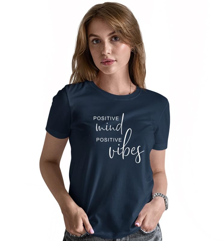 Image of INDISSH Women's Regular Fit Half-Sleeves YOGA15 Themed Garphic Printed Tshirt|Regular Wear T-Shirt for Women's| Pack of 1 T-Shirt|