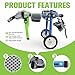 Lightweight and Adjustable Dog Wheelchair for Back Legs, Dog Carts with Wheels for Disabled Dogs, Thick Harness Support Mobility Cart for Pets (Blue, XS)