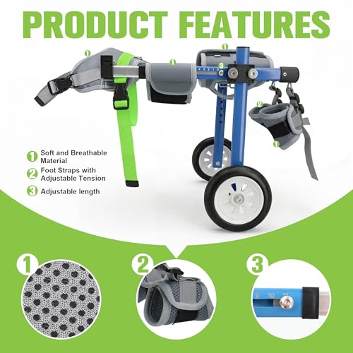 LetPetRun Lightweight Dog Wheelchair for Back Legs,Adjustable Mobility Cart by LetPetRun - Used condition - Image 4